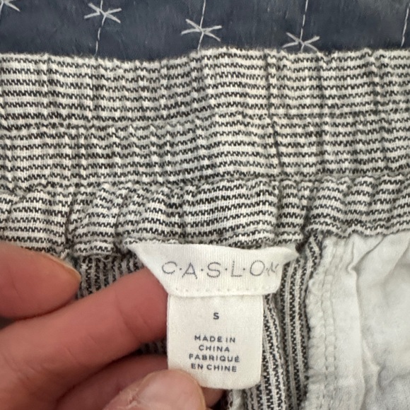 Light Gray Linen-Blend Drawstring Pants - Picture 5 of 7